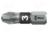 Screwdriver bit; Pozidriv®; PZ3; 1/4"; Overall len: 25mm WERA