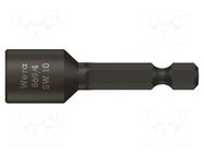Screwdriver bit; 6-angles socket; HEX 13mm; Overall len: 50mm WERA