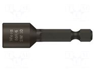Screwdriver bit; 6-angles socket; HEX 13mm; Overall len: 50mm WERA