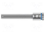 Socket; Hex Plus key,socket spanner; HEX 10mm; 3/8"; Zyklop WERA