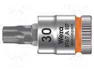 Socket; socket spanner,Torx®; Size: TX30; 1/4"; 28mm; Zyklop WERA