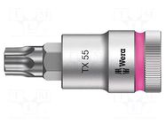 Socket; socket spanner,Torx®; Size: TX55; 1/2"; 60mm; Zyklop WERA