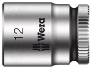 Socket; 6-angles,socket spanner; HEX 12mm; Chrom-vanadium steel WERA