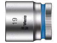 Socket; 6-angles,socket spanner; HEX 19mm; 3/8"; Zyklop WERA