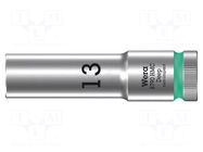 Socket; 6-angles,socket spanner; HEX 13mm; 1/2"; 8790 HMC Deep WERA