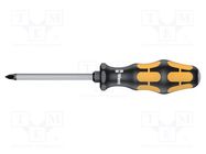 Screwdriver; Pozidriv®; for impact,assisted with a key; PZ2 WERA