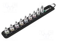 Wrenches set; socket bits,Torx®; Mounting: 3/8"; 35mm WERA