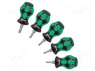 Kit: screwdrivers; Torx®; Size: TX10,TX15,TX20,TX25,TX27; STUBBY WERA