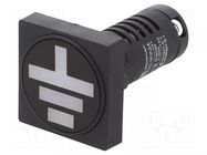 Earting indicator; 22mm; PK22; -25÷70°C; IP54; 24VAC; 24VDC SPAMEL