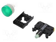 Control lamp; 22mm; ST22; -25÷70°C; Illumin: LED; Ø22mm; IP65; green SPAMEL