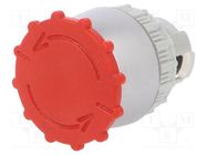 Switch: emergency stop; 22mm; Stabl.pos: 2; red; IP65; mushroom 