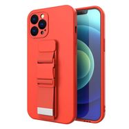 Rope case gel case with a chain lanyard bag lanyard iPhone 8 Plus / iPhone 7 Plus red, Hurtel