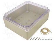 Enclosure: multipurpose; X: 200mm; Y: 250mm; Z: 95mm; Ritec; ABS; IP65 HAMMOND