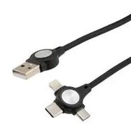 USB CABLE, 2.0 TYPE A PLUG-LIGHTNIN/PLUG