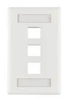 FACEPLATE, 3PORT, ABS, WHITE