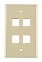 FACEPLATE, 4PORT, ABS, IVORY