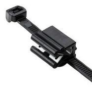 OUTSIDE SERRATED CABLE TIE & EDGE CLIP, 5.9" LONG, EC5B, 1 3 MM PANEL, 50LB, PA66HS, BLACK, 500/PKG