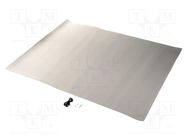 Floor mat; ESD; L: 1.5m; W: 1.2m; Thk: 2mm; grey STATICTEC