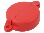 Gate valve lockout; polypropylene; red; 25.4÷63.5mm PANDUIT