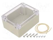 Enclosure: multipurpose; X: 90mm; Y: 115mm; Z: 55mm; Ritec; ABS; beige HAMMOND