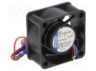 Fan: DC; axial; 12VDC; 40x40x20mm; 10m3/h; 18dBA; slide; 6000rpm EBM-PAPST