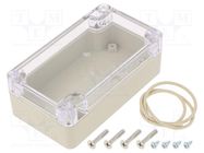 Enclosure: multipurpose; X: 65mm; Y: 115mm; Z: 40mm; Ritec; ABS; beige HAMMOND