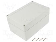 Enclosure: multipurpose; X: 120mm; Y: 180mm; Z: 90mm; ZP; light grey KRADEX