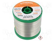 Tin; lead free; Sn95,5Ag3,8Cu0,7; 700um; 0.5kg; reel; 217°C; HS10 