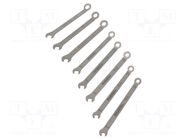 Wrench-set; combination spanner; stainless steel; 8pcs. ENGINEER