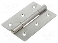 Hinge; Width: 60mm; stainless steel; H: 90mm ELESA+GANTER