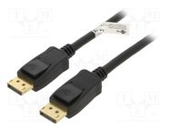 Cable; DisplayPort 1.4,HDCP 2.2; DisplayPort plug,both sides Goobay