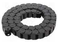 Cable chain; 08; Bend.rad: 25mm; L: 1000mm; non-openable frames 