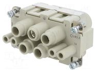 Connector: HDC; contact insert; female; 16A,63A; 250V,690V HARTING