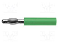 Connector: 4mm banana; adapter; 32A; 33VAC; 70VDC; green; 42.5mm SCHÜTZINGER