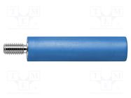 Connector: 4mm banana; socket; 32A; 1kVAC; blue; nickel plated SCHÜTZINGER