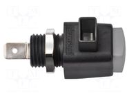 Laboratory clamp; grey; 16A; screw,spring clamp; nickel; L: 44mm SCHÜTZINGER