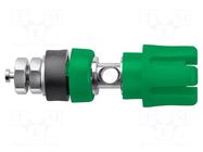 Connector: 4mm banana; socket; 30A; 60VDC; 50mm; green; 30mΩ SCHÜTZINGER
