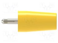 Connector: 4mm banana; adapter; 32A; yellow; 40.4mm; nickel plated SCHÜTZINGER