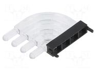 Fiber for LED; Ø3mm; No.of mod: 4; round; Front: convex MENTOR