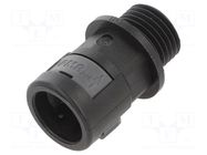 Straight terminal connector; Thread: metric,outside; PMAFIX VND PMA