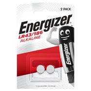 Alkaline Battery 186 (LR43, L1142,  AG12, V12GA, D186A, 386) 1.5V 113mAh Energizer (2pcs blister)