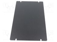 Mounting plate; steel; Series: 1441; black HAMMOND