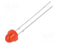 LED; red; 5mm; 220÷330mcd; 100°; Front: convex; 1.8÷2.6VDC; bullet OPTOSUPPLY
