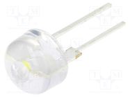 LED; 10mm; white cold; 90000mcd; 17°; Front: convex; 2.8÷3.6V OPTOSUPPLY