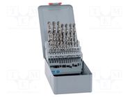 Drill set; for metal; high speed steel cobalt HSS-Co; 32pcs. ALPEN-MAYKESTAG