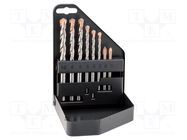 Drill set; steel; metal case; PROFI KERAMO; ceramics,glass; 8pcs. ALPEN-MAYKESTAG