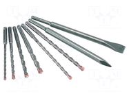 Drill set; for concrete; steel; F4 FORTE; Holder: SDS-Plus®; 8pcs. ALPEN-MAYKESTAG