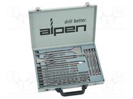 Drill set; for concrete; steel; case; F4 FORTE; 16pcs. ALPEN-MAYKESTAG