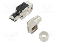 Connector: RJ45; plug; PIN: 4; Cat: 5; shielded; Layout: 8p4c; angled HARTING