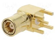 Connector: SMB; socket; female; angled 90°; THT; on PCBs; PTFE ADAM TECH